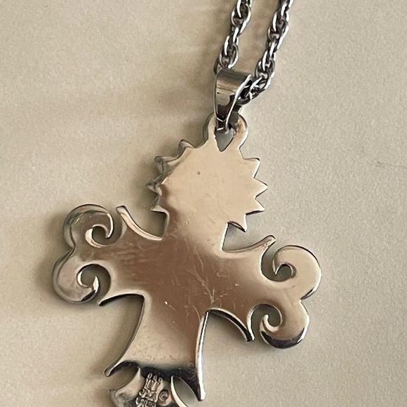 James Avery 925 Sterling Silver Retired La Primavera Cross w/ 18” rope chain - Picture 5 of 7